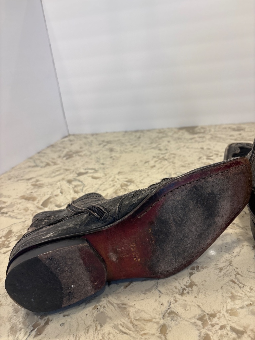 Vintage Mark Nason Rock Never Dies Boots Studded Pony Hair 9 - Picture 6 of 7